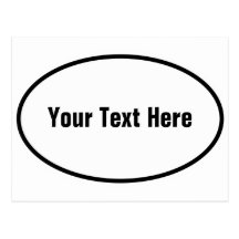 Customizable European Oval Post Card