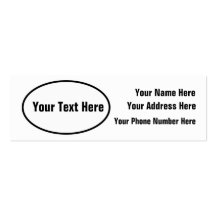 Customizable European Oval Profile Card Business Card Templates