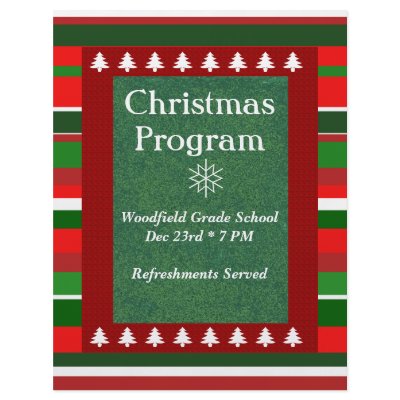 "Customizable Event: Christmas Program" Personalized Flyer by cowboyannie