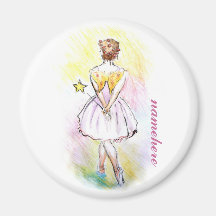 Customizable: Fairy dancer Fridge Magnets