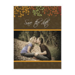 Customizable Fall Save the Date Wedding Invitation Post Card