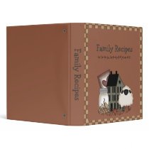 Customizable Family Recipe Cookbook Binder