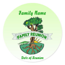 Customizable Family Reunion Stickers