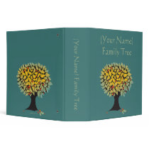Customizable Family Tree Blue Binder
