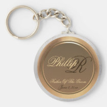 Customizable Father Of The Groom Keepsake Keychain keychains