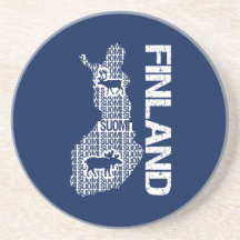 Customizable FINLAND MAP coaster