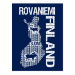 Customizable FINLAND MAP postcard - Rovaniemi