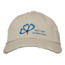 Customizable floral embroidered women's hat embroidered baseball cap