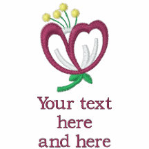 Customizable Floral Embroidered Women's T-Shirt