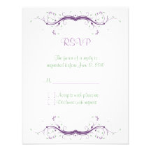 Customizable Floral RSVP card Invitation