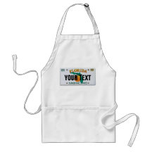 (Customizable) Florida License Plate Apron