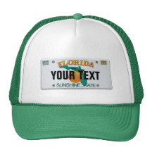 (Customizable) Florida License Plate Hats