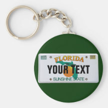 (Customizable) Florida License Plate Keychain