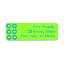 Customizable Flower Power Return Address Label