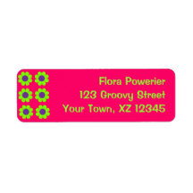 Customizable Flower Power Return Address Label