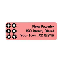 Customizable Flower Power Return Address Label