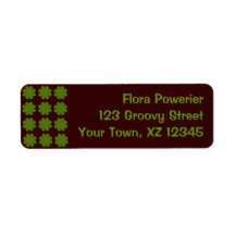 Customizable Flower Power Return Address Label