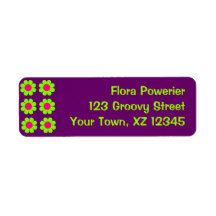Customizable Flower Power Return Address Label