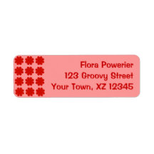 Customizable Flower Power Return Address Label