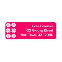 Customizable Flower Power Return Address Label