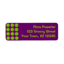 Customizable Flower Power Return Address Labels