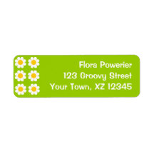 Customizable Flower Power Return Address Labels