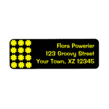 Customizable Flower Power Return Address Labels