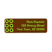 Customizable Flower Power Return Address Labels