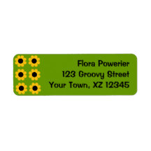 Customizable Flower Power Return Address Labels