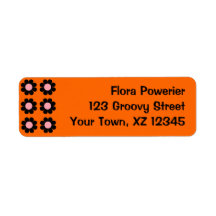 Customizable Flower Power Return Address Labels