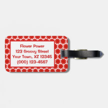 Customizable Flower Power Tags For Luggage