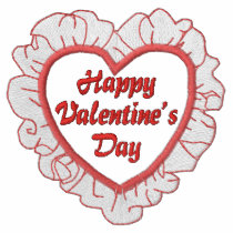 Customizable Frilly Heart Emrboidered Shirts