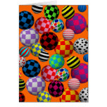 Customizable Fun & Colourful Balls Cards