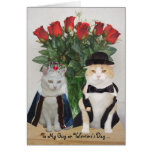 Customizable Funny Cats Valentine Greeting Cards
