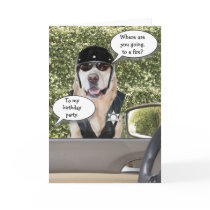Customizable Funny Dog Motorcycle Cop Birthday