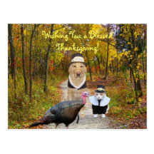 Customizable Funny Thanksgiving Postcard