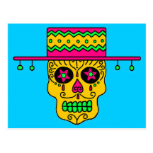 Customizable Gaucho Sugar Skull Post Card