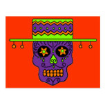 Customizable Gaucho Sugar Skull Postcard