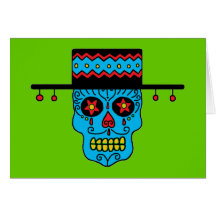 Customizable Gaucho Sugar Skulls Cards