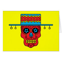 Customizable Gaucho Sugar Skulls Cards