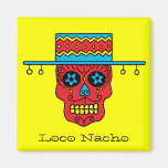Customizable Gaucho Sugar Skulls Magnets