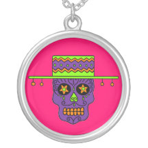 Customizable Gaucho Sugar Skulls Necklaces