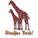 Customizable Giraffe Lover Tees - add your own tex embroidered shirts