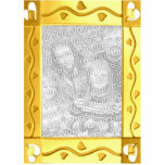 Customizable Golden Frame Photo Sculpture