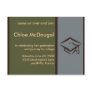 Customizable Graduation Invite Olive Postcard