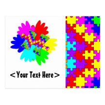 Customizable Hands And Puzzling Puzzle Piece Post Card