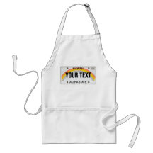 (Customizable) Hawaiian License Plate Apron
