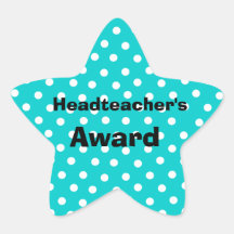 customizable headteacher's award stickers