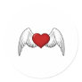 Customizable Heart with Wings Stickers