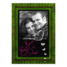 Customizable Hearts Save the Date Photo Invites